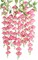 Pink Hanging Flowers Artificial Plants 3Pcs Fake Wisteria Vine Garland Decorations(Pink)